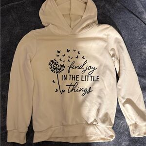 Kids Cream Hoodie with Inspirational Print